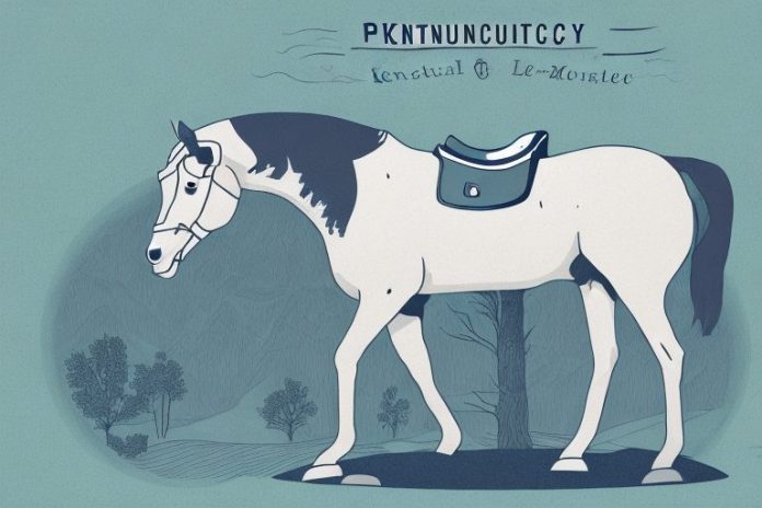 A kentucky mountain saddle horse in a picturesque setting in parys