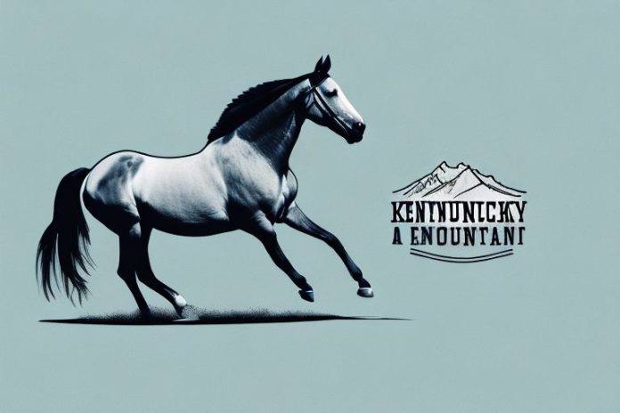 A kentucky mountain saddle horse galloping through a gauteng landscape