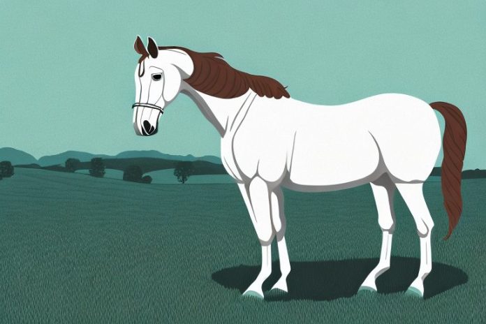 A horse in a kentucky mountain saddle