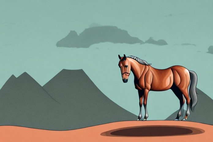 A horse in a kentucky mountain saddle