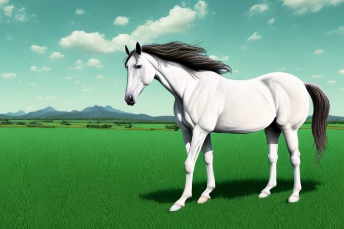 A horse in a kentucky mountain saddle