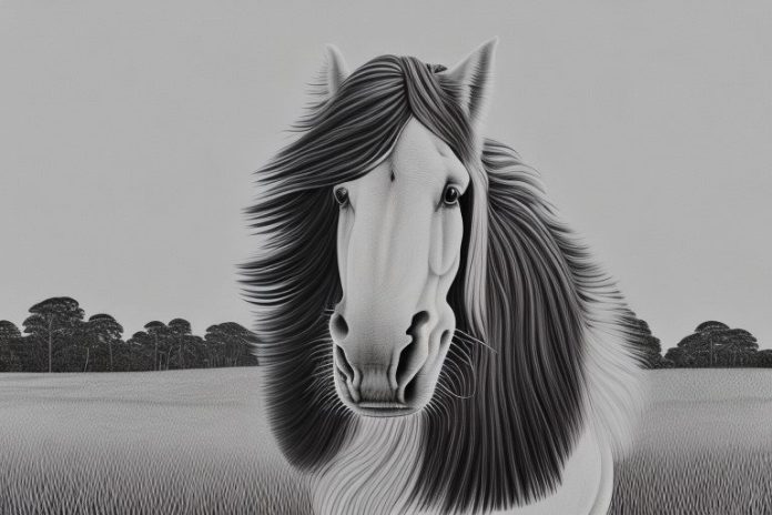 A clydesdale horse in a rural setting near durban