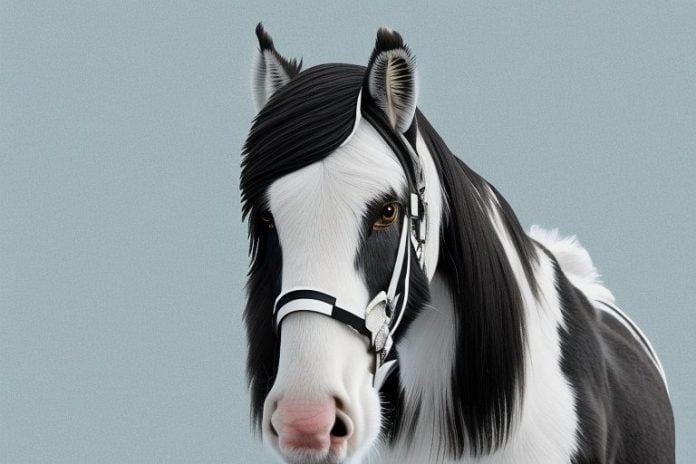 A clydesdale horse in a rural setting in port shepstone