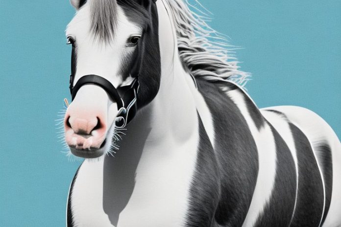 A clydesdale horse in a natural setting in randburg