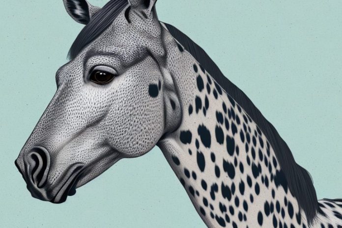 An appaloosa horse in the countryside near port shepstone