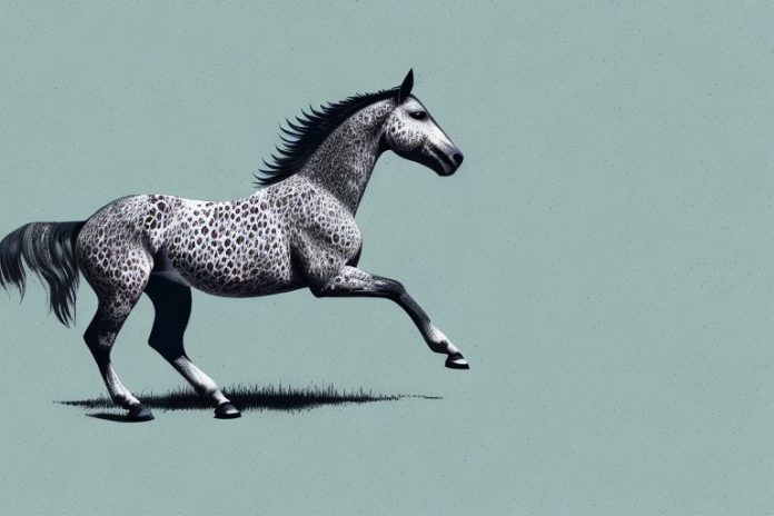 An appaloosa horse galloping through a scenic landscape in port elizabeth