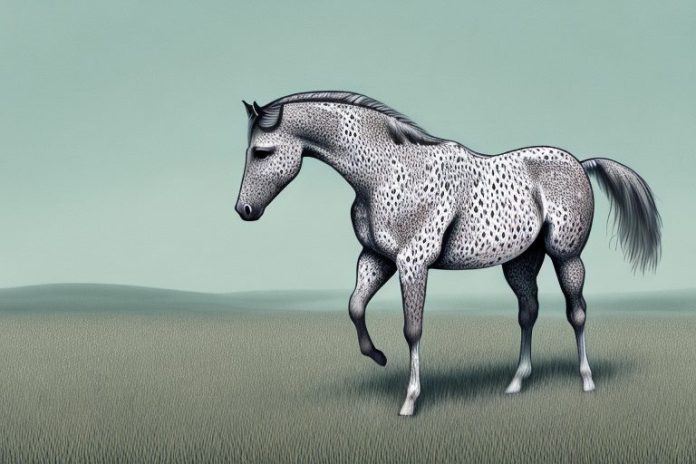 An appaloosa horse in a field in the free state