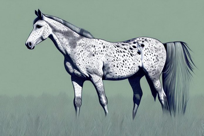 An appaloosa horse in a field in bloemfontein