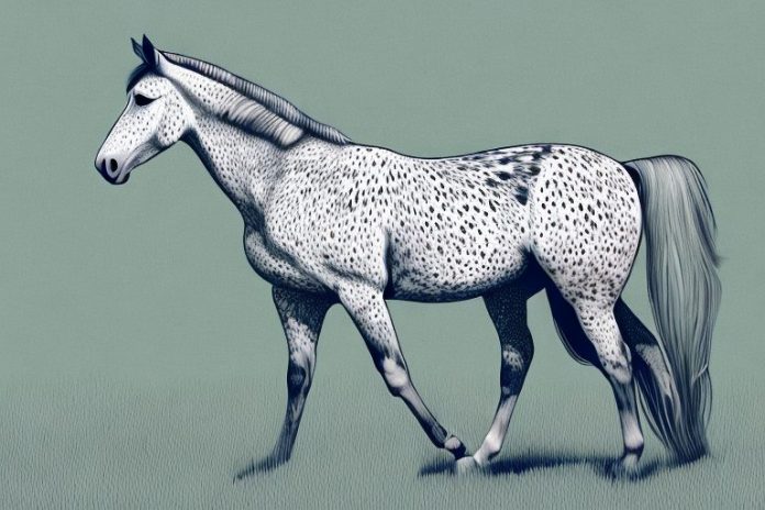 An appaloosa horse in a field in kroonstad