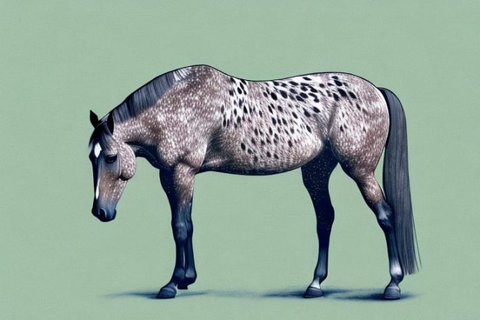 An appaloosa horse in a virginia landscape