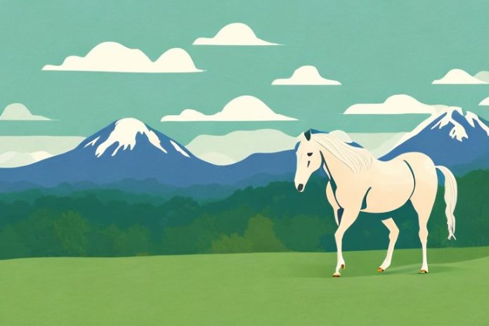 A horse in a virginia landscape