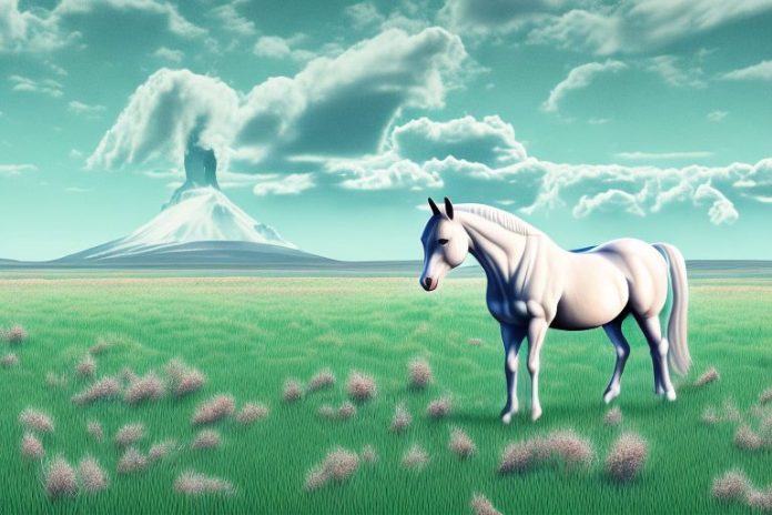 A horse in a field in kroonstad
