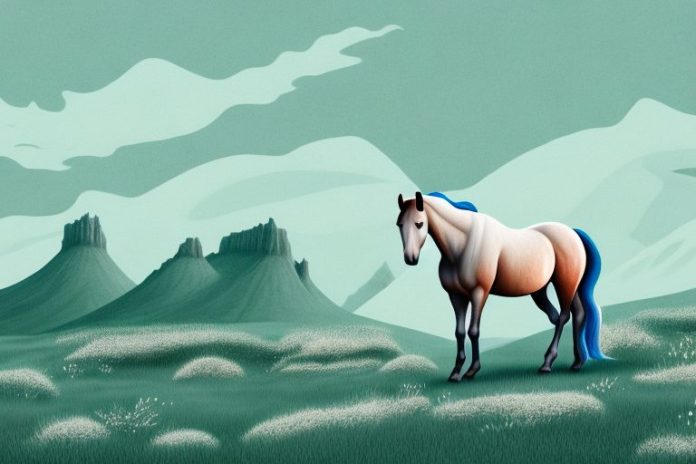 A horse in a natural icelandic landscape