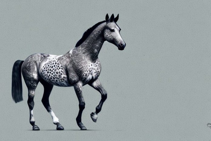 An appaloosa horse in a riding arena in randburg