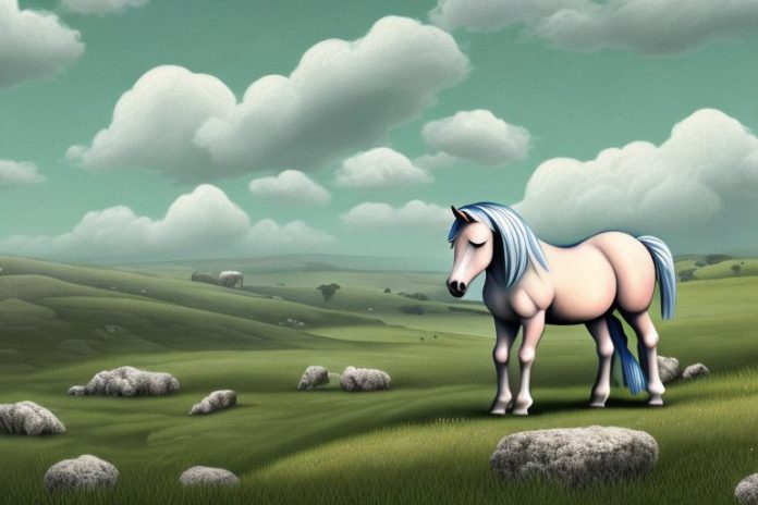 A dartmoor pony in a rural landscape in secunda