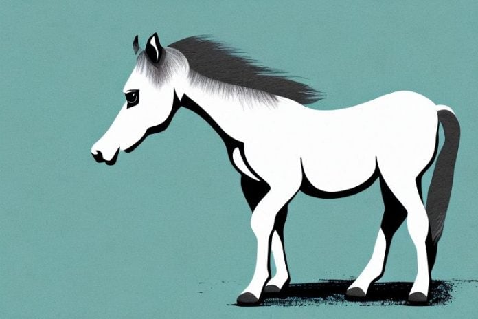 A dartmoor pony horse in a scenic barberton landscape