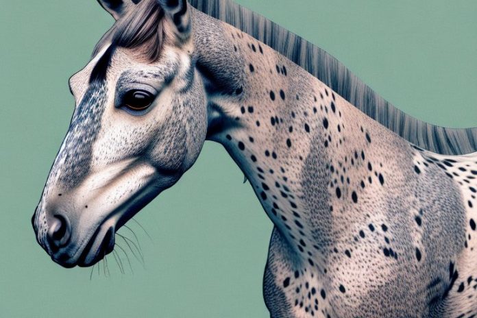 An appaloosa horse in a rural setting