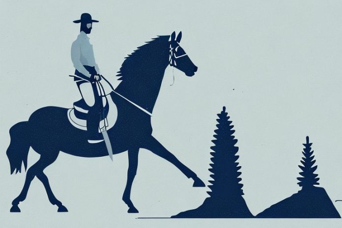 A horse and rider in the rocky mountains of lydenburg