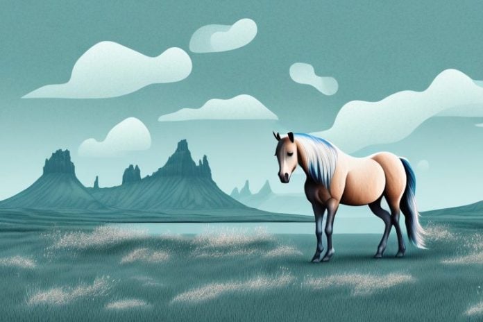 A horse in a scenic icelandic landscape