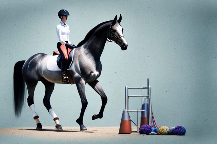 A dutch warmblood horse in a riding arena in durban