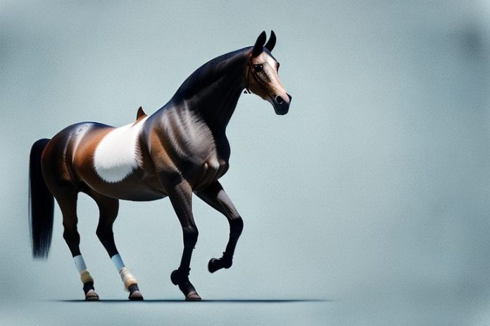 A dutch warmblood horse in a riding arena in newcastle