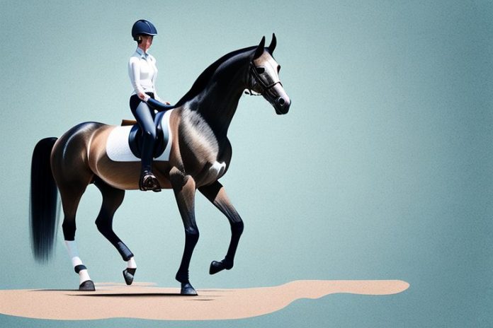 A dutch warmblood horse in a riding arena in amanzimtoti