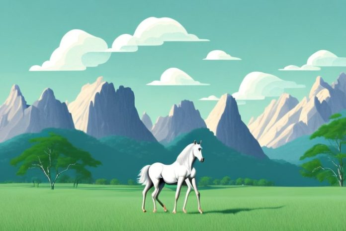 A horse in a landscape of the nelspruit area