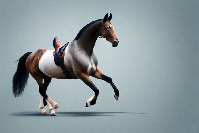 A dutch warmblood horse in a riding arena in westville