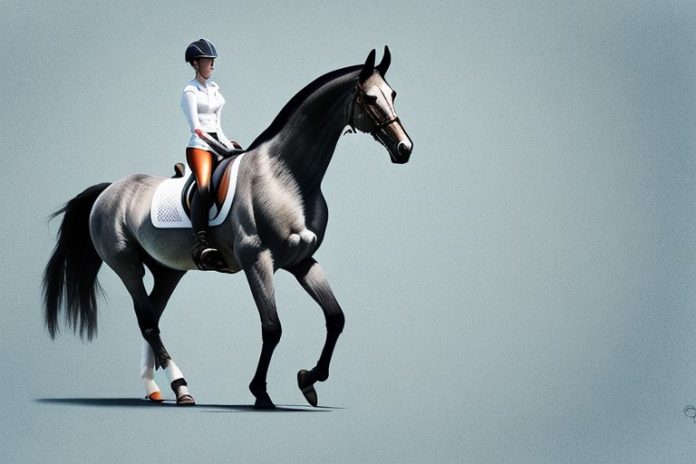A dutch warmblood horse in a riding arena in uitenhage