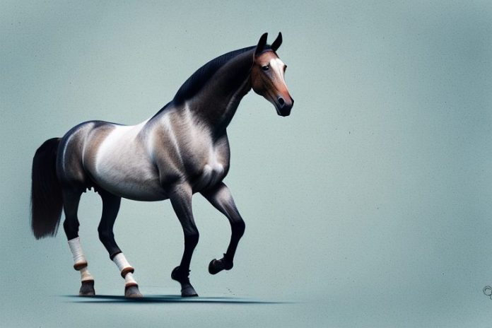 A dutch warmblood horse in a riding arena in grahamstown