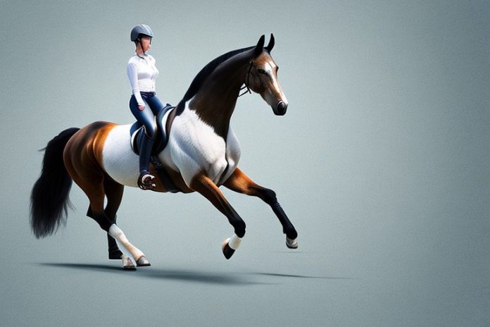 A dutch warmblood horse in a riding arena in botshabelo