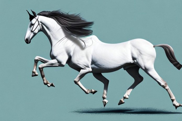 A dutch warmblood horse galloping in a field in sasolburg