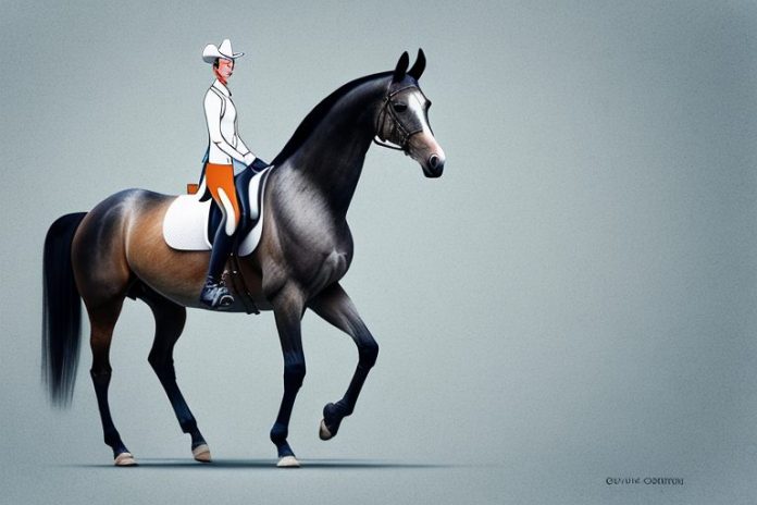 A dutch warmblood horse in a riding arena in pretoria