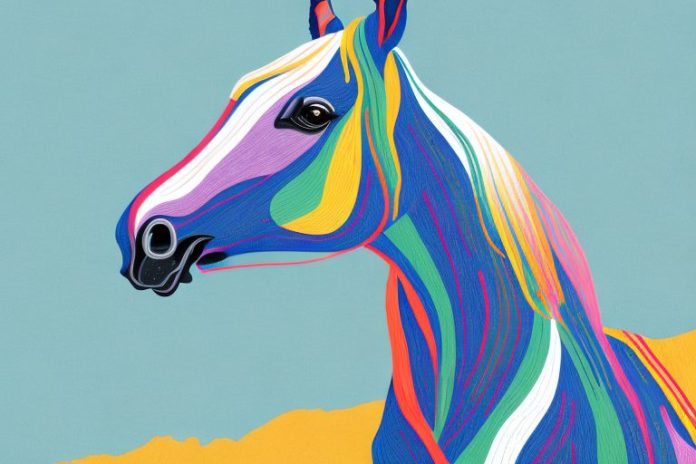 A dutch warmblood horse in a soweto landscape