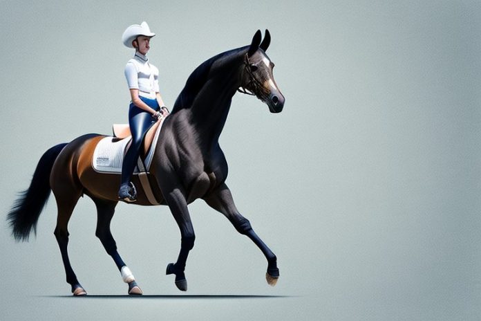 A dutch warmblood horse in a riding arena in vanderbijlpark