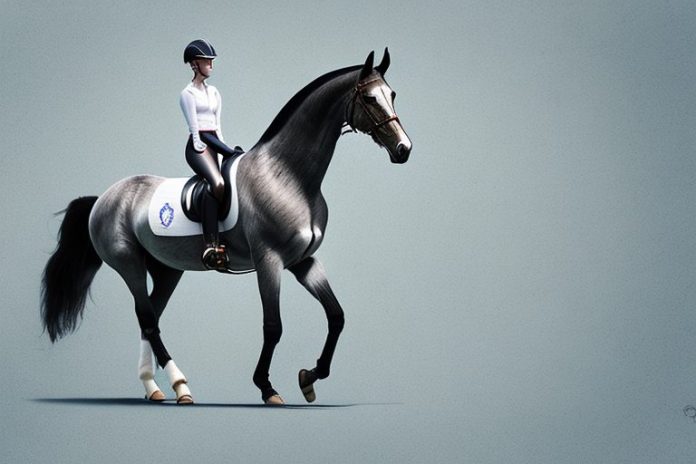 A dutch warmblood horse in a riding arena in midrand
