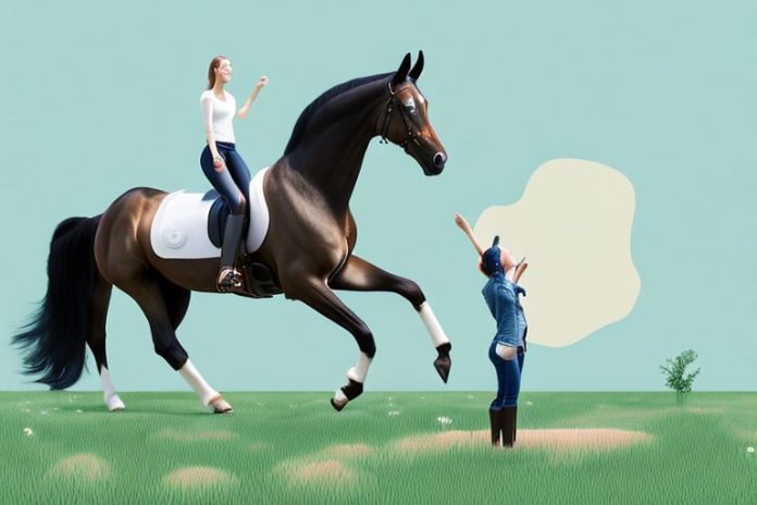 A dutch warmblood horse being ridden in a field in roodepoort