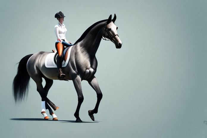 A dutch warmblood horse in a riding arena in musina