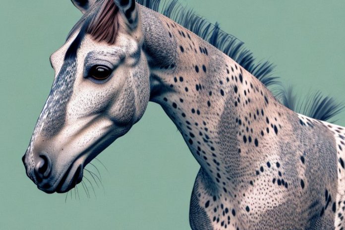 An appaloosa horse in a rural setting