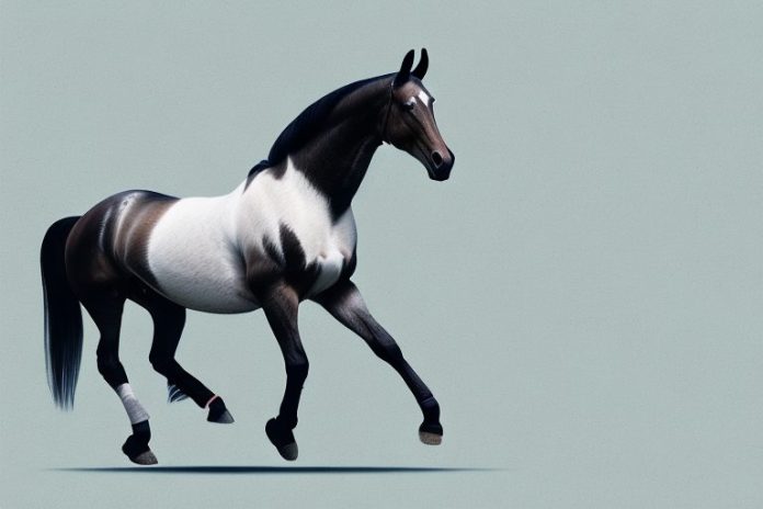 A dutch warmblood horse in a riding arena in bela-bela