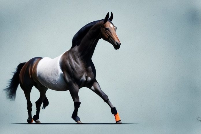 A dutch warmblood horse in a riding arena in nelspruit