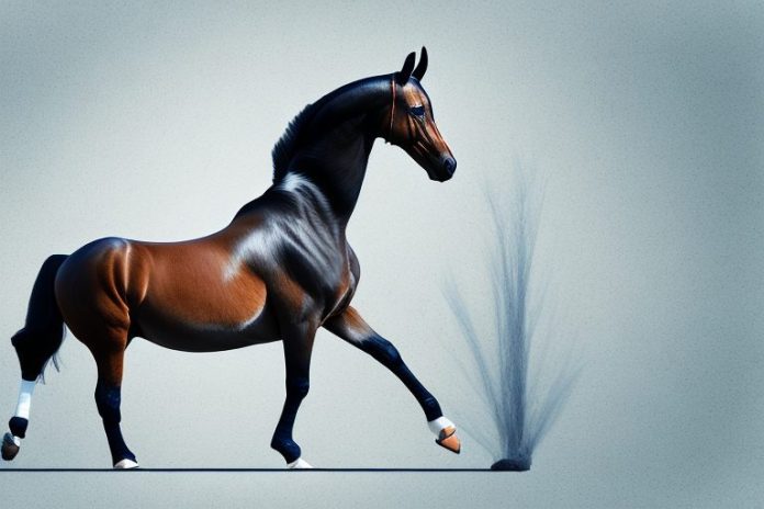A dutch warmblood horse in a riding arena in standerton