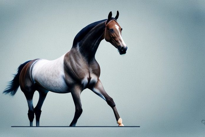 A dutch warmblood horse in a riding arena in de aar