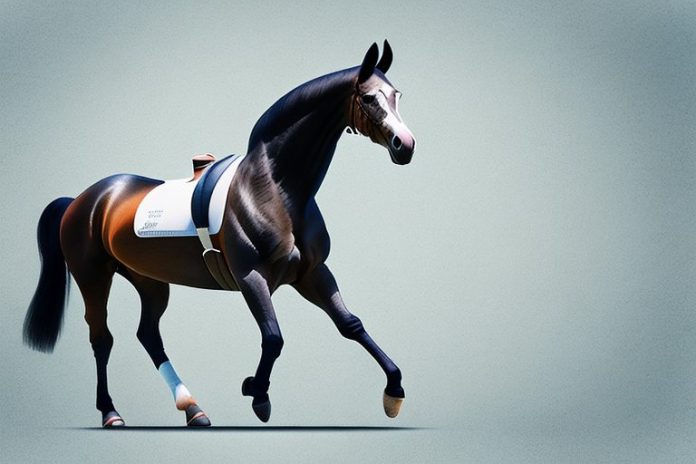 A dutch warmblood horse in a riding arena in rustenburg