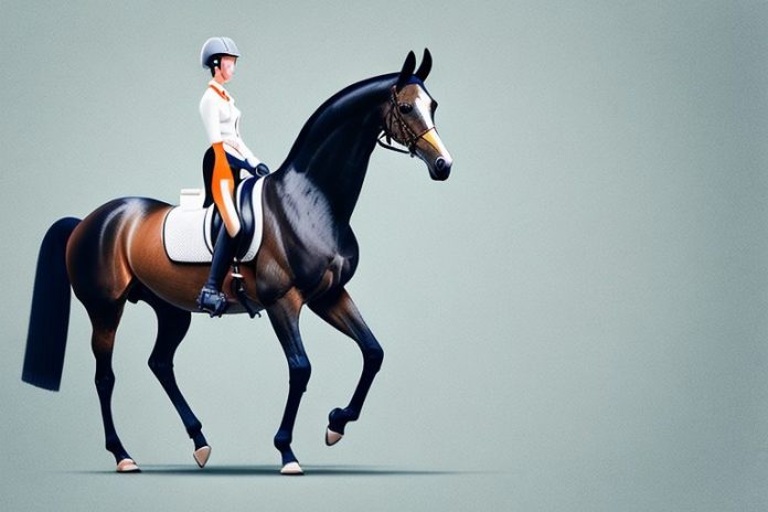 A dutch warmblood horse in a riding arena in mabopane