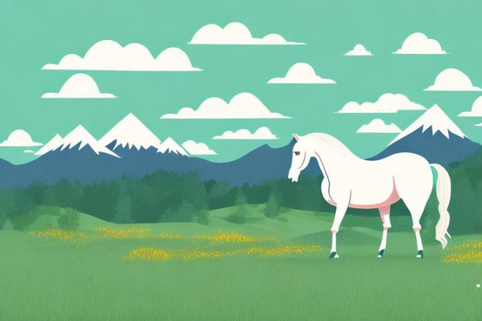 A horse in a meadow