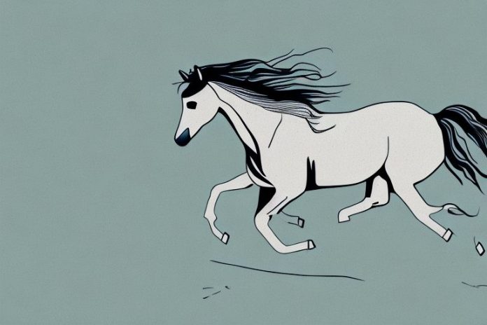 A mustang horse galloping in a field in somerset west