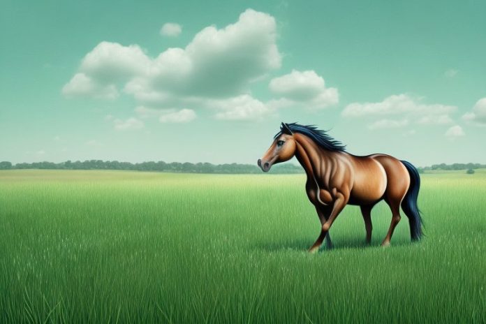 A brumby horse in a natural environment