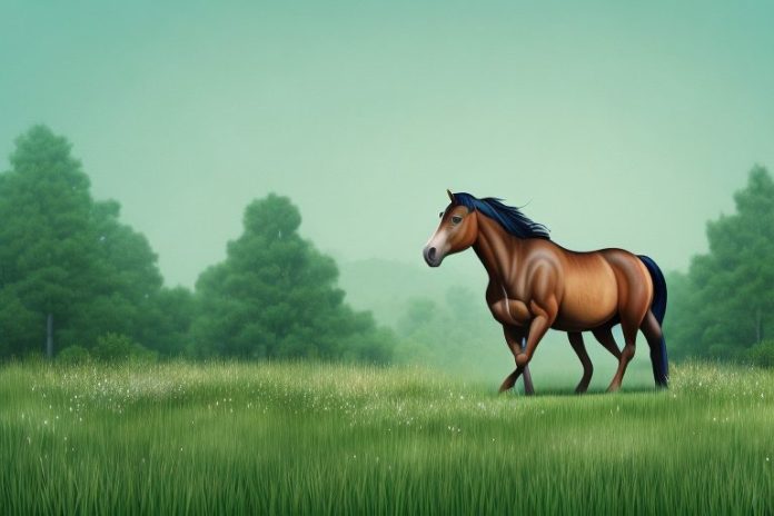 A brumby horse in a natural setting