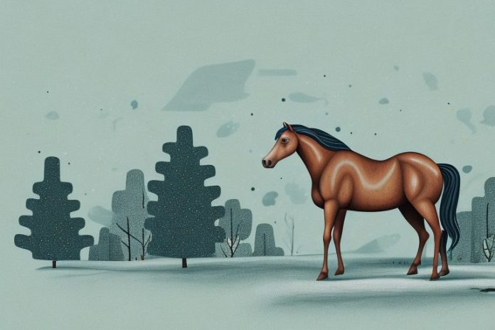 A brumby horse in a postmasburg landscape